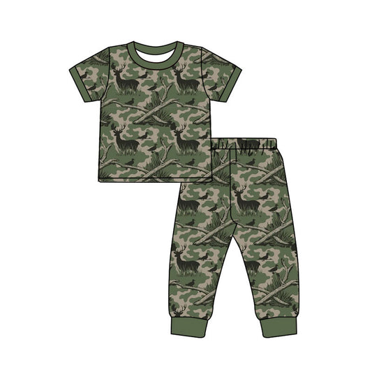 Baby Boys Southern Camo Deer Ducks Top Pant Hunting Clothes Sets Preorder
