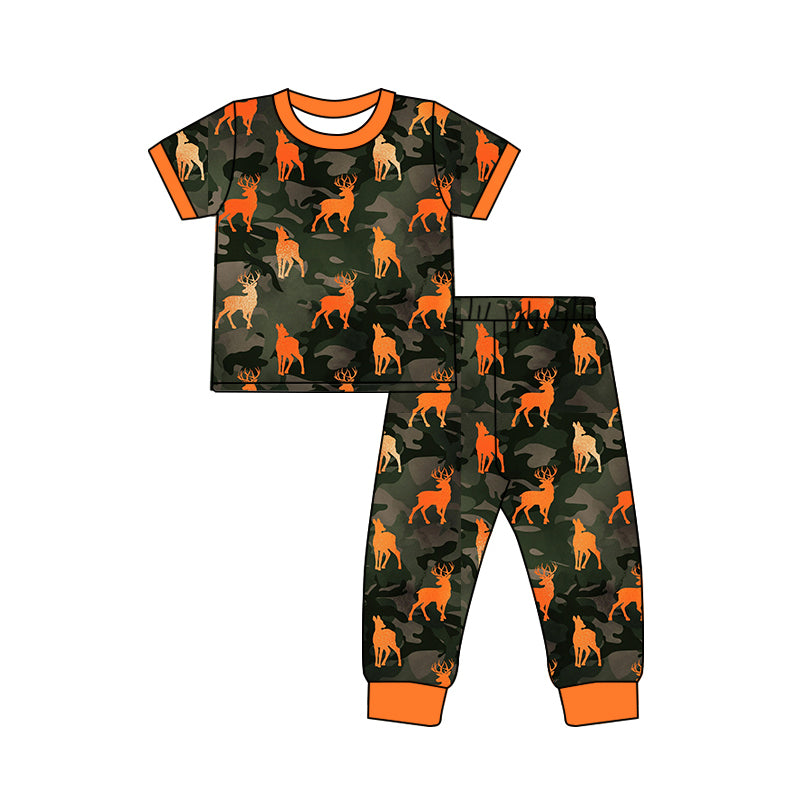 Baby Boys Southern Camo Deer Top Pant Hunting Clothes Sets Preorder