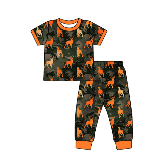 Baby Boys Southern Camo Deer Top Pant Hunting Clothes Sets Preorder