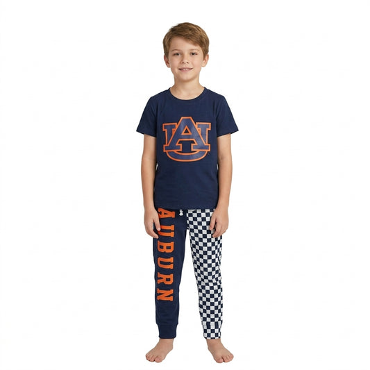 Baby Boys Vinyl Navy AU Top Pockets Joggers Team Clothes Sets