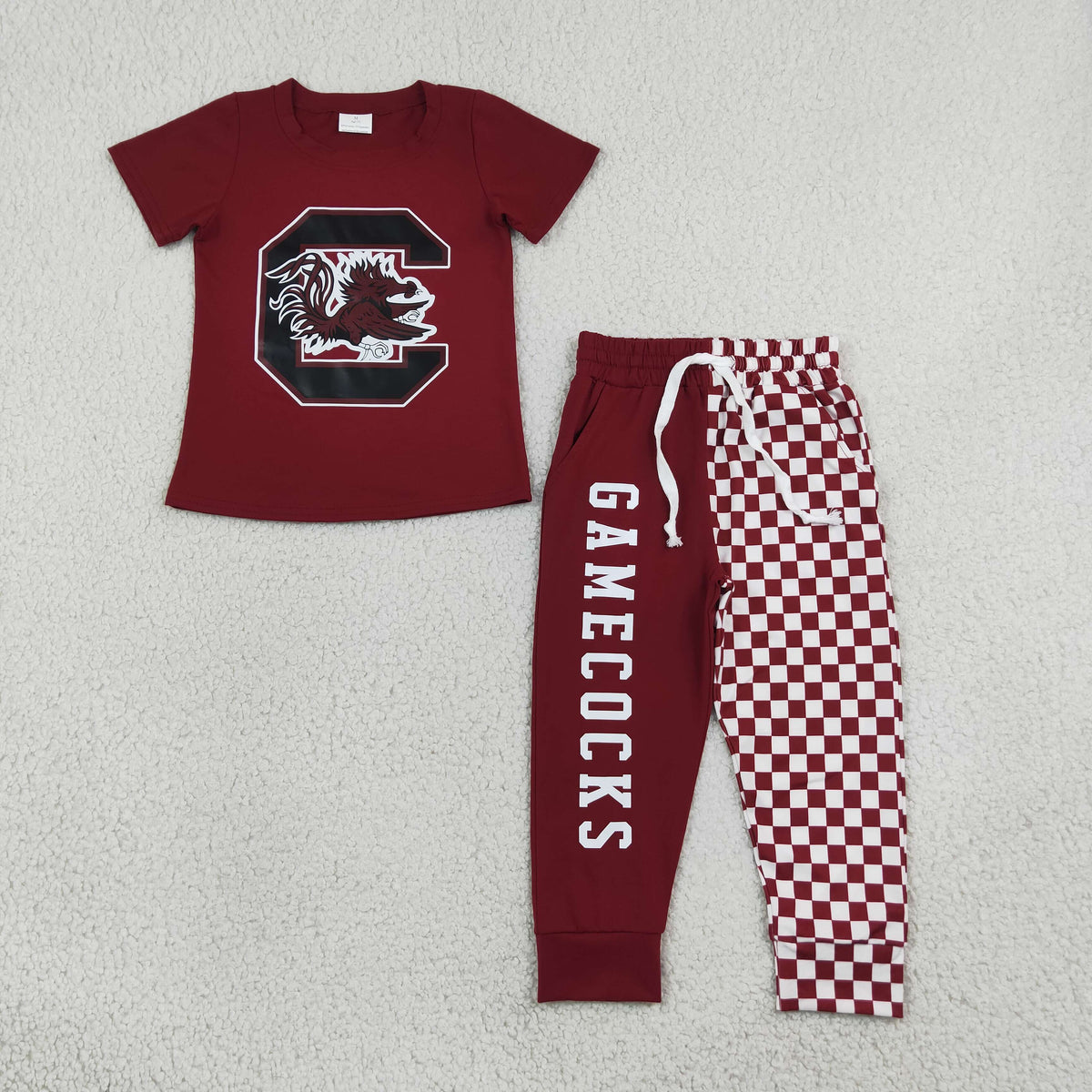 Baby Boys Vinyl Alabama Shirt Top Pockets Joggers Team Clothes Sets