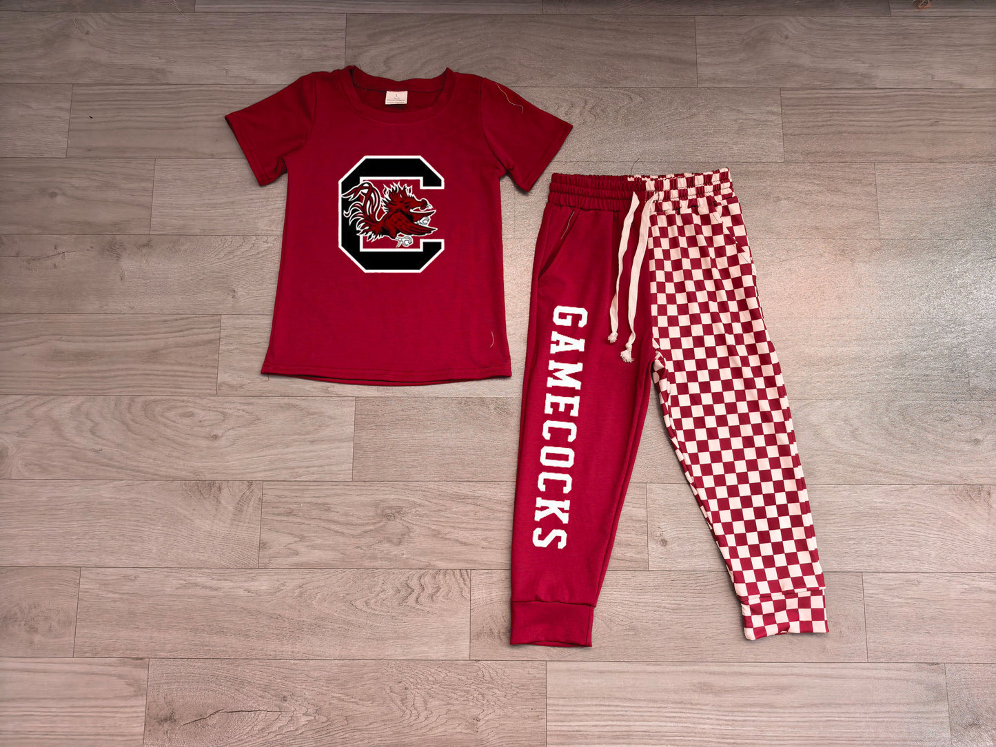 Baby Boys Vinyl Carolina Shirt Top Pockets Joggers Team Clothes Sets Preorder
