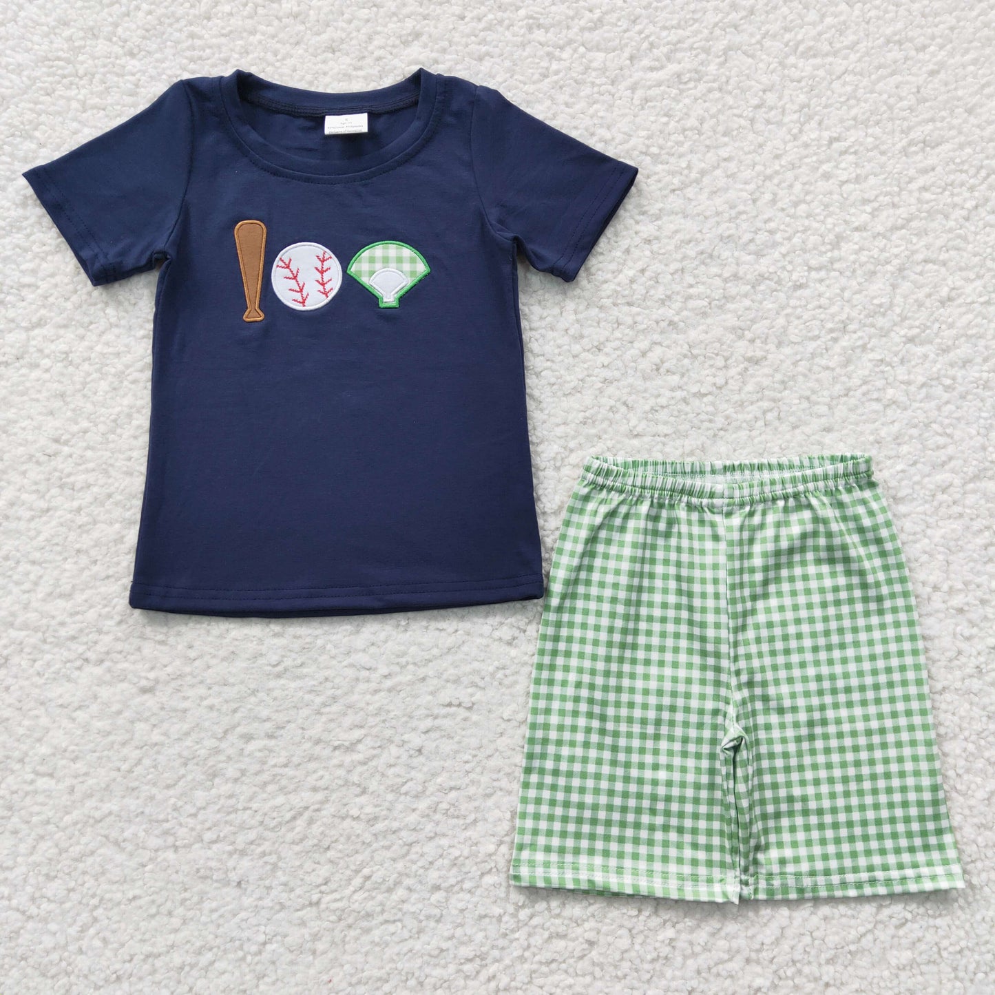 Sibling Baby Boys Embroidery Baseball Summer Shorts Sets Clothes Sets