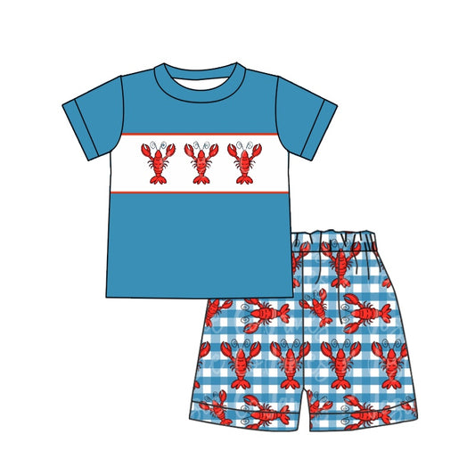 Baby Boys Crayfish Short Sleeve Tee Shorts Clothes Sets preorder