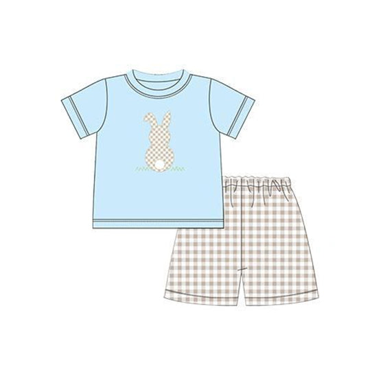 Baby Boys Blue Bunny Short Sleeve Shirt Shorts Clothes Sets preorder