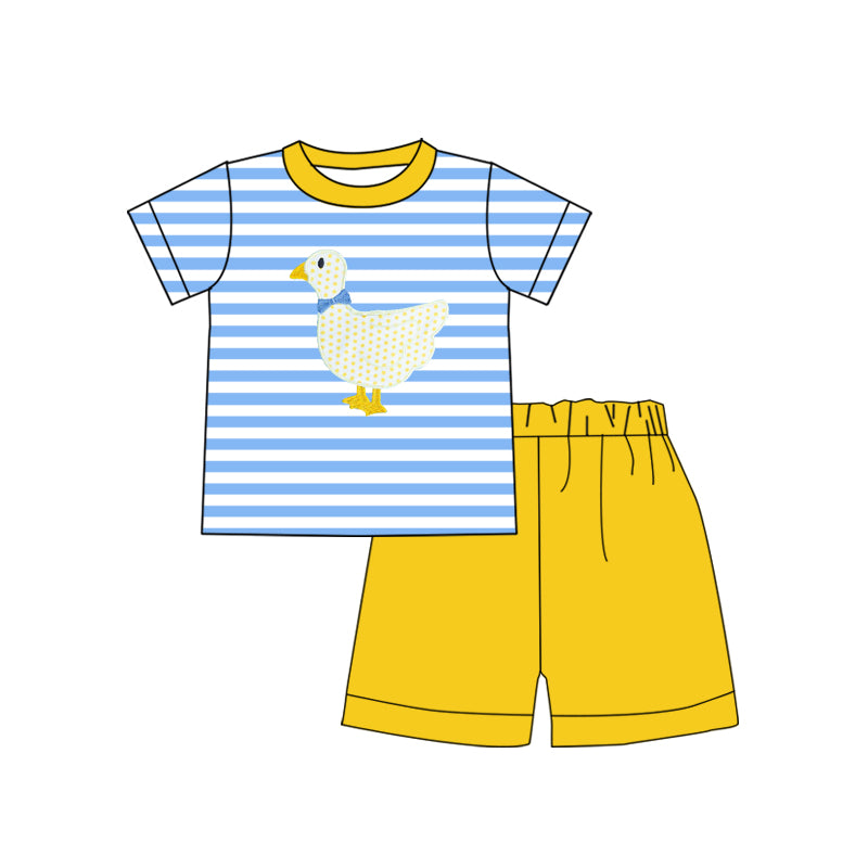 Baby Boys Blue Short Sleeve Duck Tee Shirts Tops Shorts Clothing Sets preorder