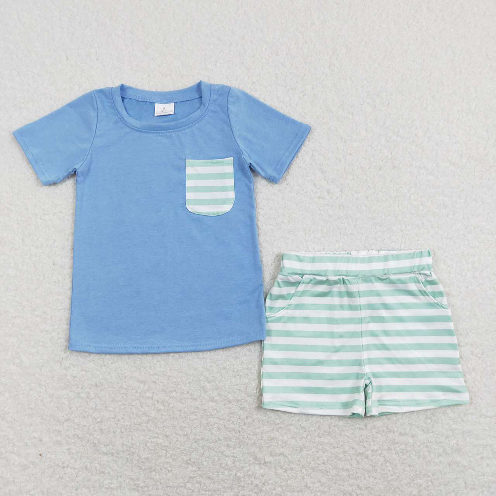 Sibling Baby Boys Cotton Pocket Top Shorts Outfits Sets