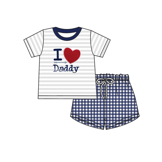 Baby Boys I Love Daddy Top Shorts Outfits Clothes Sets Preorder