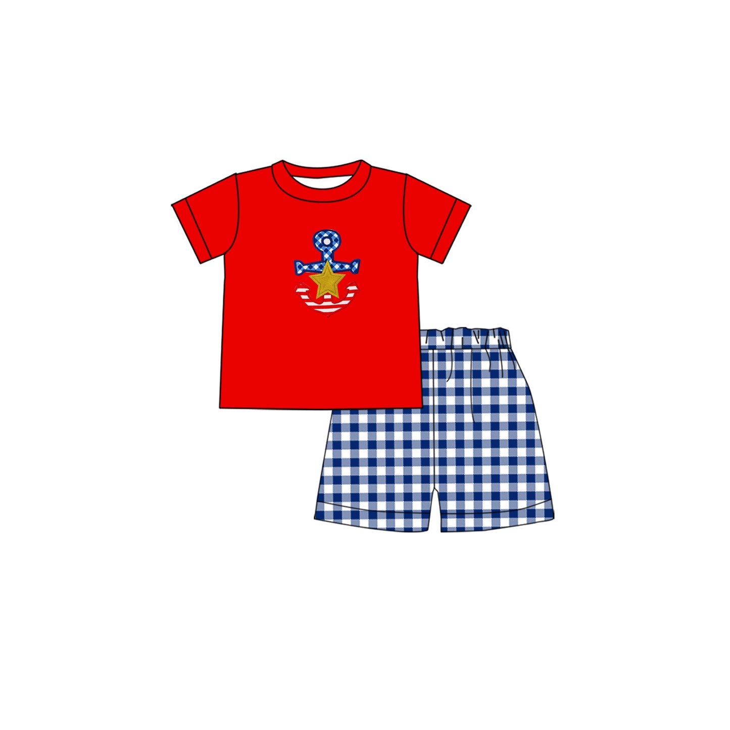 Baby Boys Anchor Tunic Top Shorts Outfits Clothes Sets Preorder