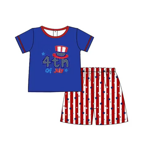 Baby Boys 4Th Of July Shirts Tops Stripes Stars Shorts Clothes Sets Preorder