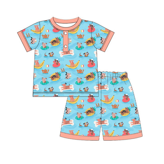 Baby Boys Animal Swim Shirts Shorts Pajamas Clothes Sets Preorder