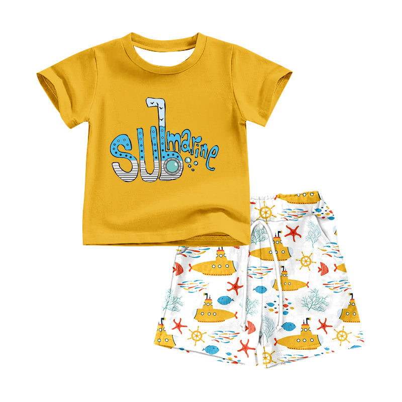 Baby Boys Submarine Shirt Top Shorts Clothes Sets Preorder