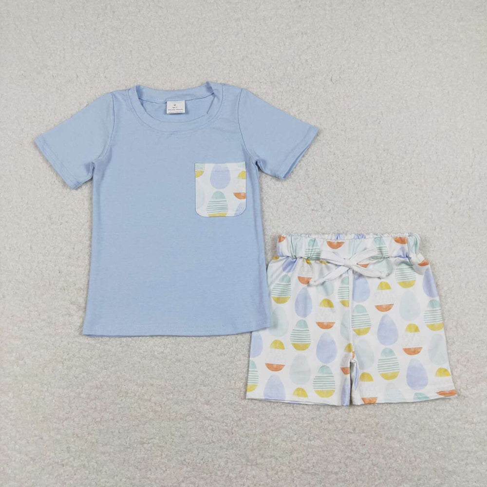 Sibling Boys Baby Girls Easter Eggs Spring Shorts Rompers Clothes Sets