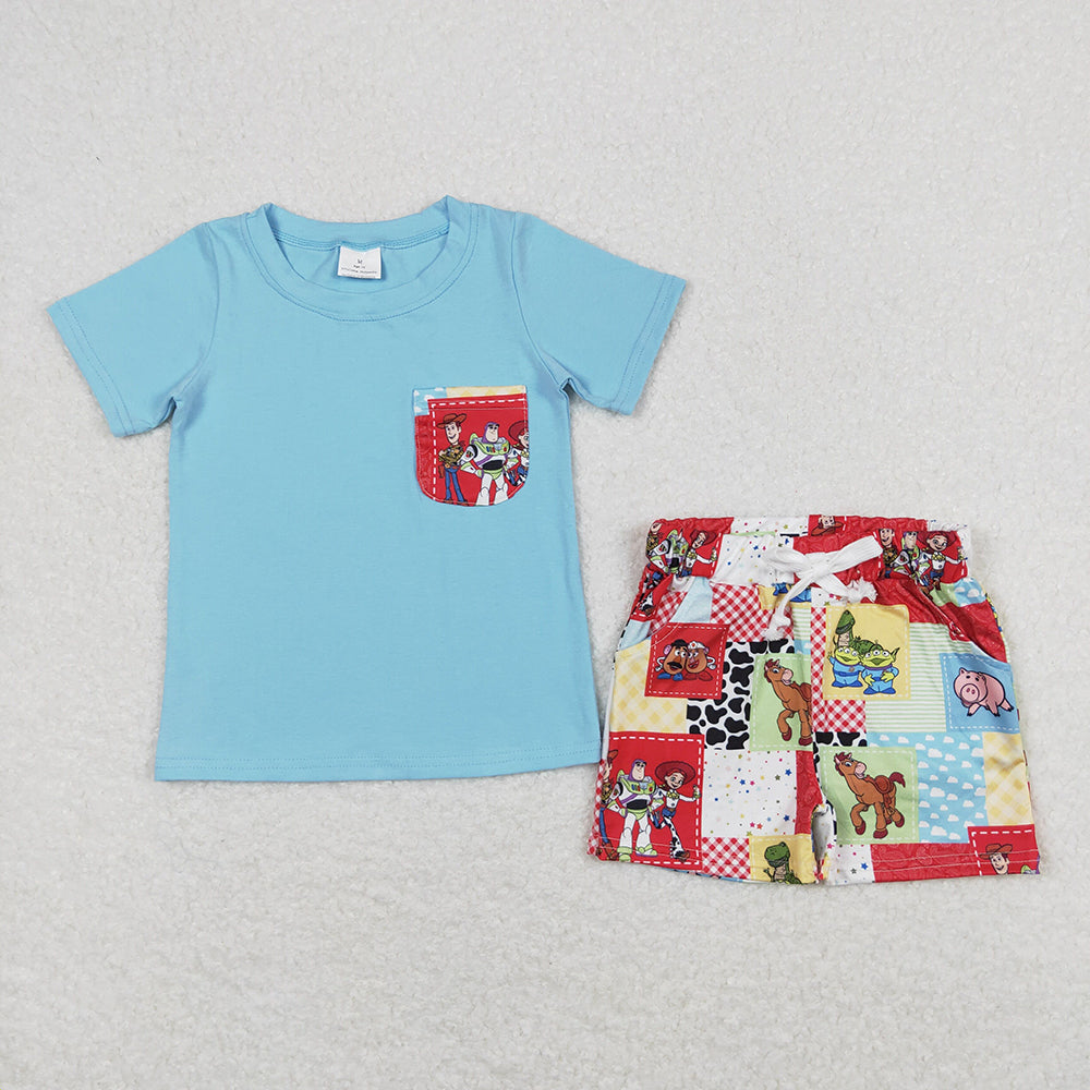 Sibling Baby Boys Toys Top Summer Shorts Clothes Sets