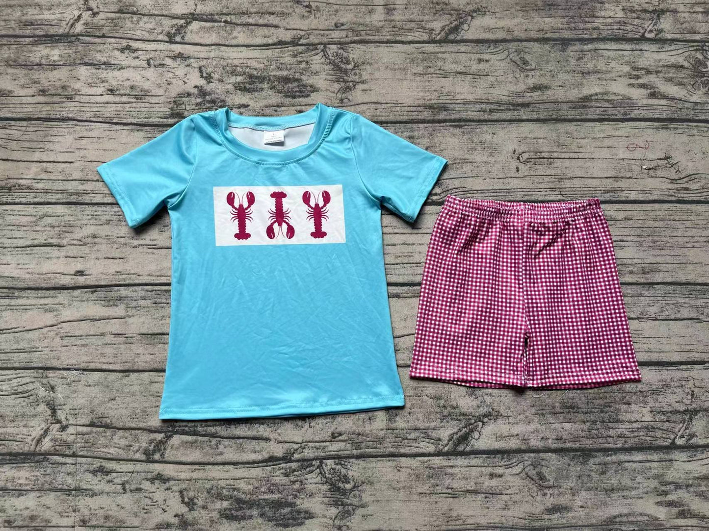 Baby Boys Crawfish Short Sleeve Tee Shirt Shorts Clothes Sets