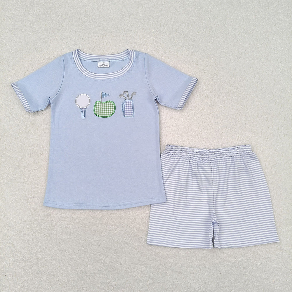 Sibling Brothers Baby Boys Golf Shirts Shorts Summer Clothes Sets