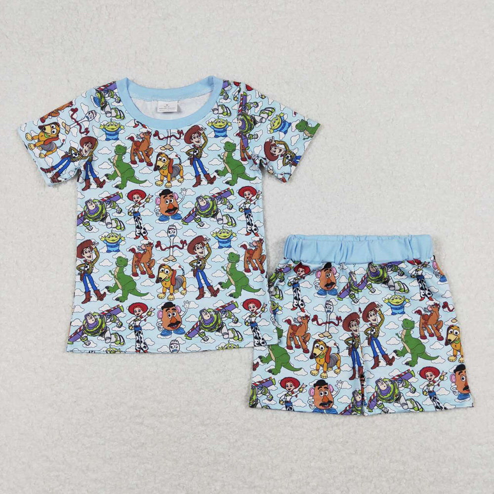 Sibling Baby Boys Toys Top Summer Shorts Clothes Sets