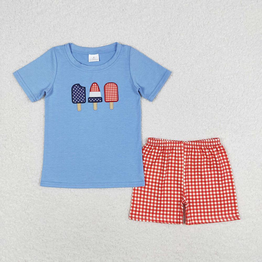 Sibling Boys Baby Girls 4th Of July Popsicle Outfits Suits