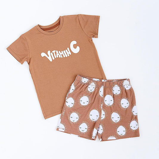 Baby Boys Vitamin C Short Sleeve Top Shorts Clothes Sets Preorder