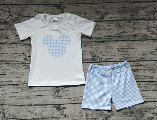 Baby Boys Summer White Mouse Top Shorts Clothes Sets