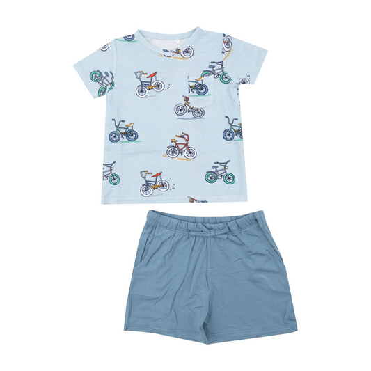 Baby Boys Summer Bycicle Top Shorts Clothes Sets Preorder
