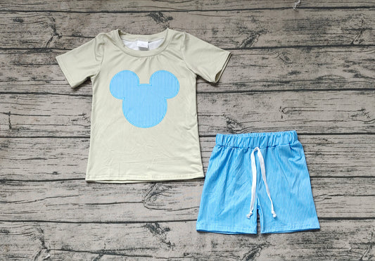 Baby Boys Mouse Head Shirt Stripes Shorts Clothes Sets