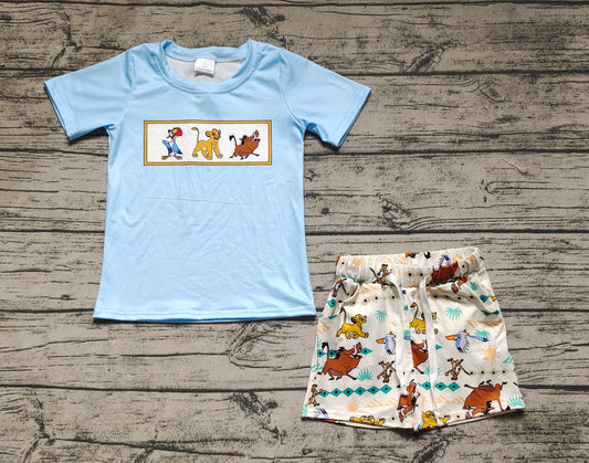 Baby Boys Lion Short Sleeve Tee Shirts Tops Shorts Clothes Sets Preorder
