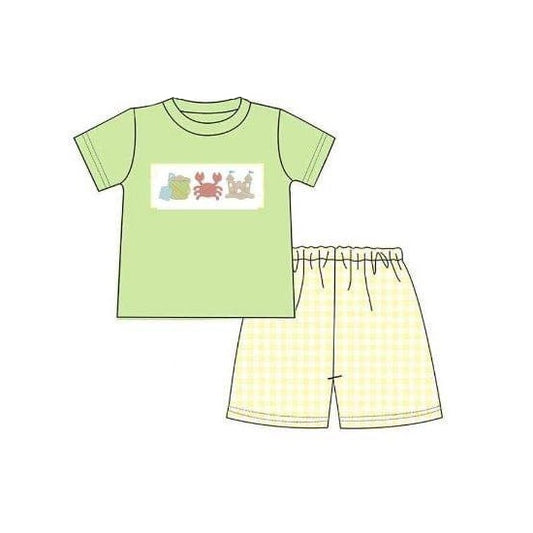 Baby Boys Crab Short Sleeve Tee Shirts Tops Shorts Clothes Sets Preorder