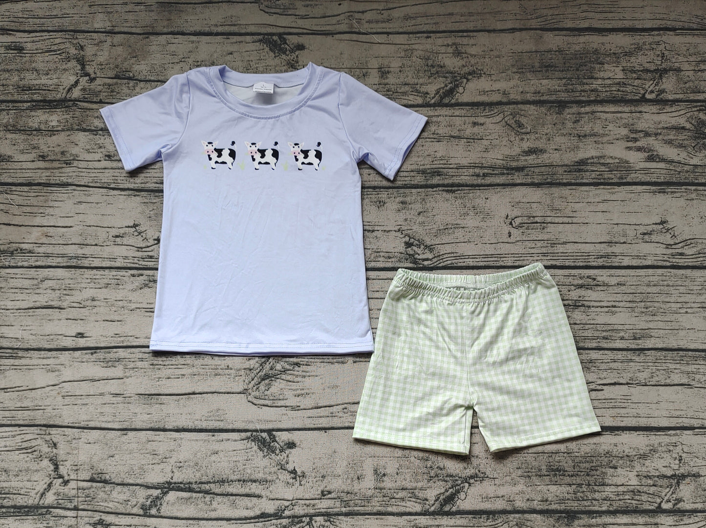 Baby Boys Cows Western Shirt Shorts Clothes Sets Preorder