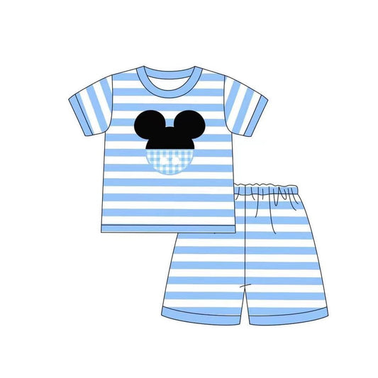 Baby Boys Blue Short Sleeve Mouse Top Shorts Clothes Sets Preorder