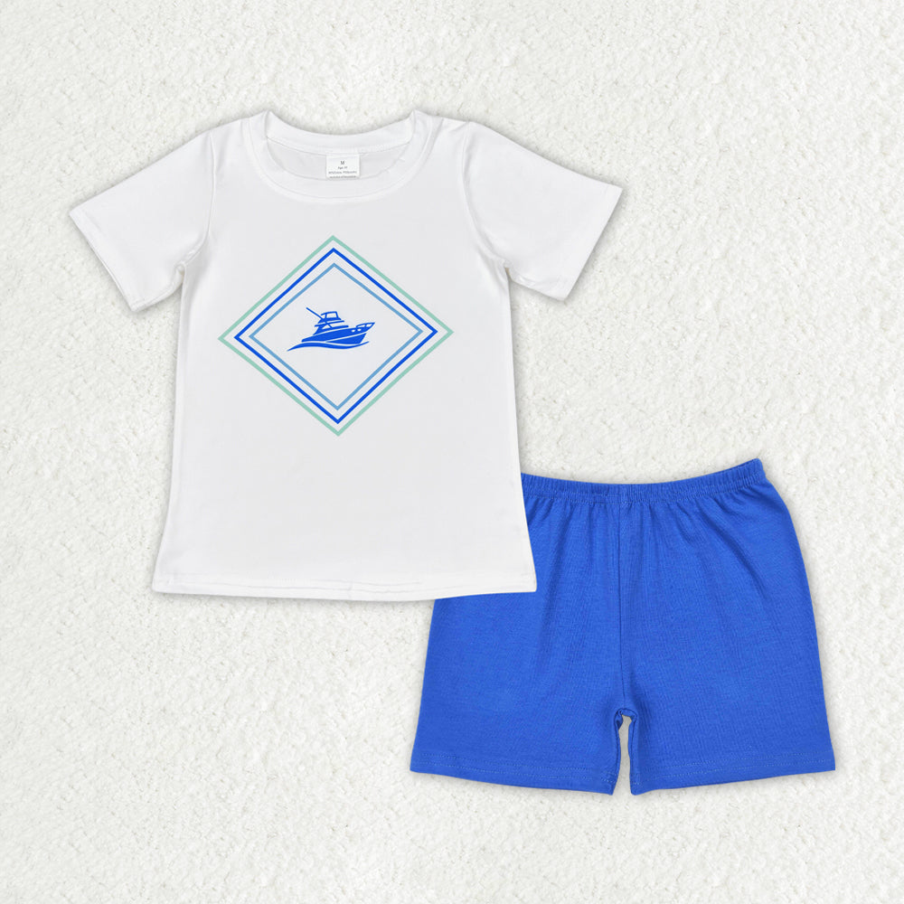 Sibling Baby Boys Short Sleeve Shirts Top Shorts Sea World Pajamas Clothes Sets