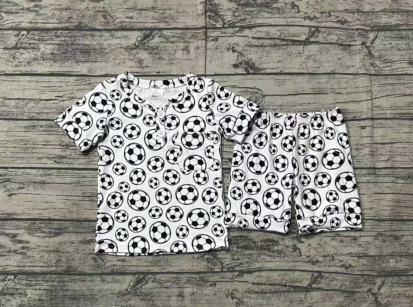 Baby Boys Soccer Shirt Shorts Pajamas Clothes Sets