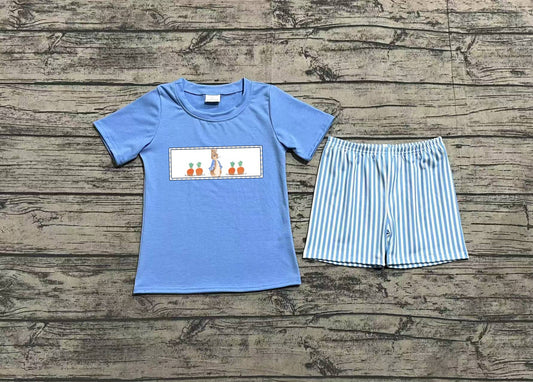 Baby Boys Rabbit Carrots Shirt Stripes Shorts Clothes Sets Preorder