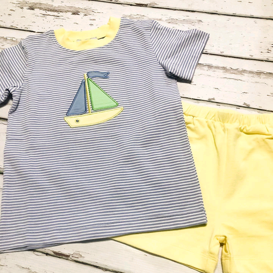 Baby Boys Sailboat Shirts Shorts Clothing Sets Preorder