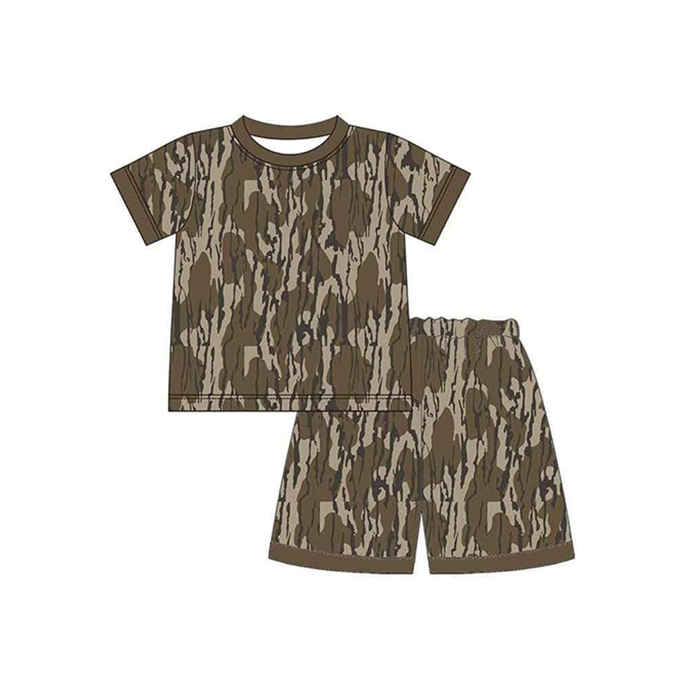 Baby Boys Bottomland Camo Shirt Shorts Pajamas Clothes Sets Preorder