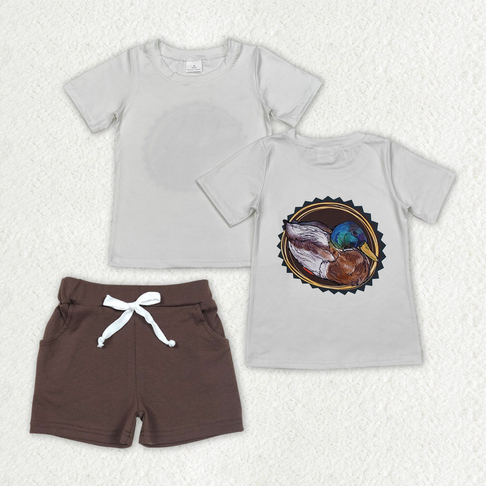 Baby Boys Duck Hunting Top Pocket Shorts Clothes Sets