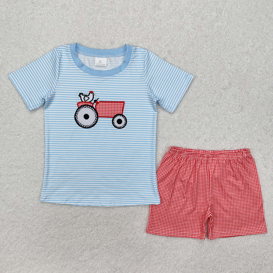 Baby Boys Farm Chicken Shirt Shorts Clothes Sets