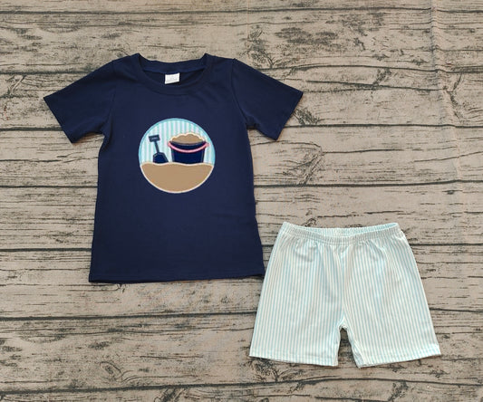 Baby Boys Navy Beach Shirt Shorts Clothes Sets Preorder