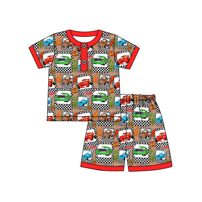 Baby Boys Car Cactus Shirts Shorts Pajamas Clothes Sets Preorder