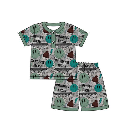Baby Boys Mama's Boy Shirts Shorts Pajamas Clothes Sets Preorder