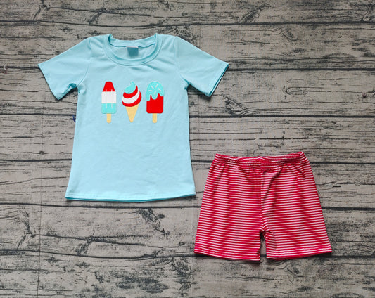 Baby Boys Popstick Shirt 4th Of July Shorts Sets Preorder