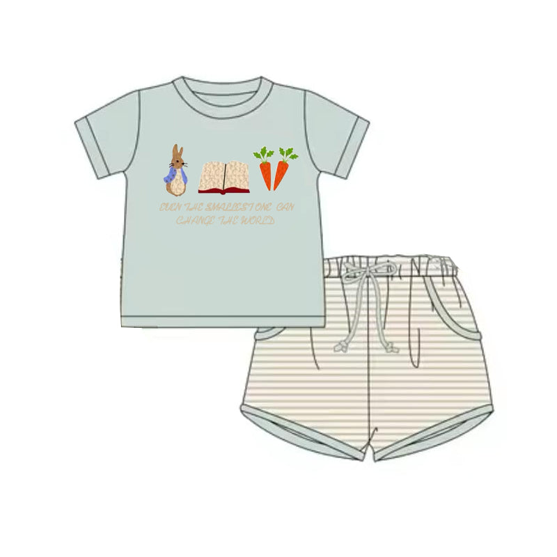 Baby Boys Easter Rabbits Rabbits Carrots Shirt Shorts Clothes Sets Preorder