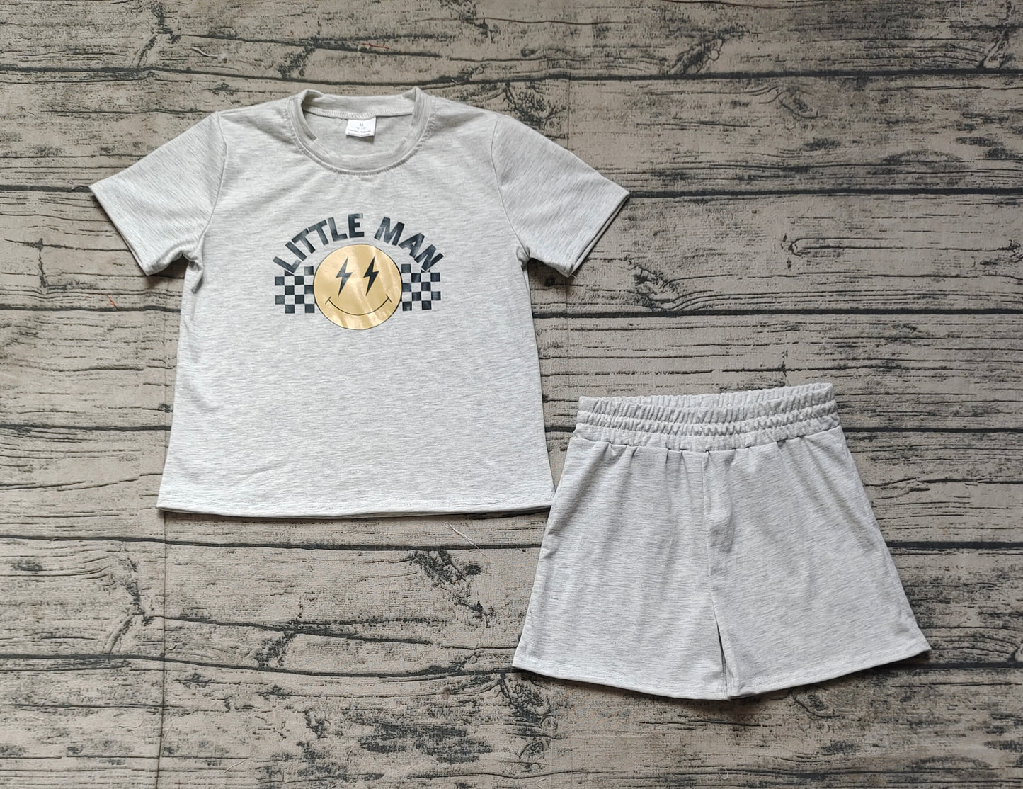 Vinyl Baby Boys Little Man Top Sports Shorts Clothes Sets