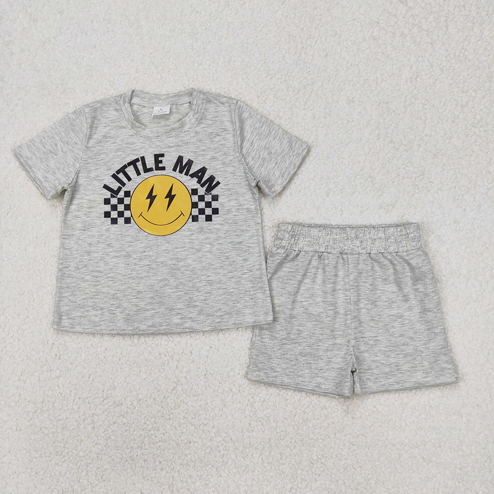 Vinyl Baby Boys Little Man Top Sports Shorts Clothes Sets
