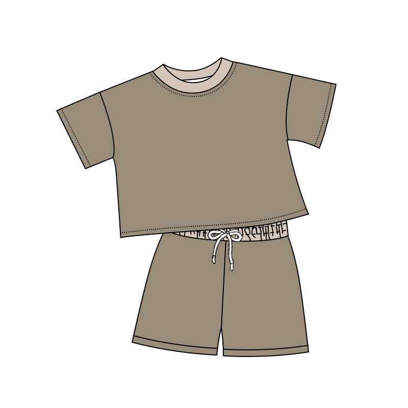Baby Boys Green Shirt Top Cotton Shorts Clothes Sets Preorder