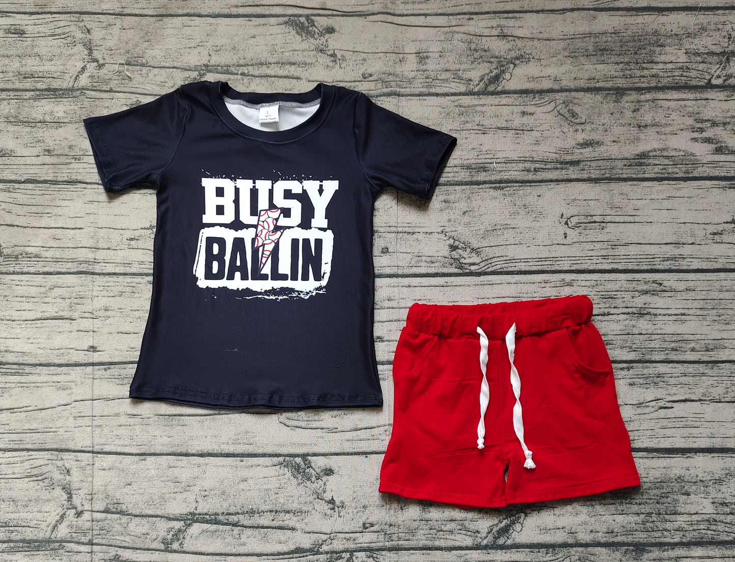 Baby Boys Baseball Shirt Top Cotton Shorts Clothes Sets Preorder