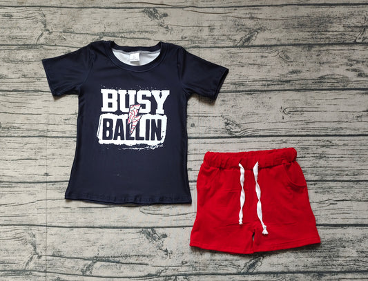 Baby Boys Baseball Shirt Top Cotton Shorts Clothes Sets Preorder