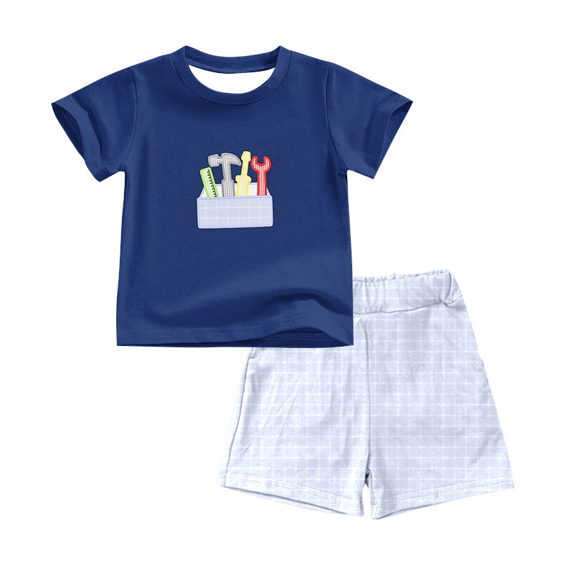 Baby Boys Navy Tools Top Shorts Clothes Sets preorder