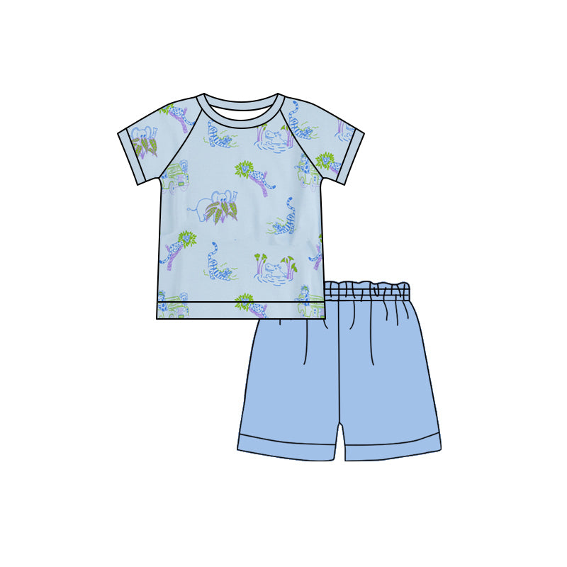 Baby Boys Animals Forest Shirt Shorts Clothes Sets preorder