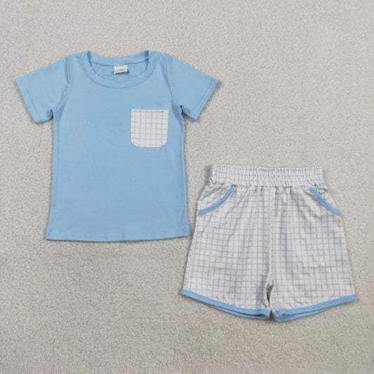 Sibling Baby Boys Pockets Tee Shirts Shorts Summer Clothes Sets
